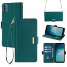 For Nokia C300 4G US Crossbody Chain Leather Phone Case(Green) - 1