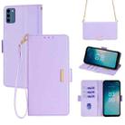 For Nokia C300 4G US Crossbody Chain Leather Phone Case(Purple) - 1