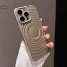 For iPhone 15 Pro Wave Texture PC Shockproof Phone Case(Grey) - 1