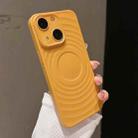 For iPhone 15 Wave Texture PC Shockproof Phone Case(Khaki) - 1