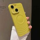 For iPhone 15 Wave Texture PC Shockproof Phone Case(Avocado Green) - 1