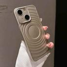 For iPhone 13 Wave Texture PC Shockproof Phone Case(Grey) - 1