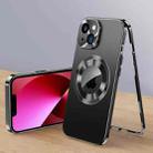 For iPhone 13 Magnetic HD Tempered Glass Phone Case(Black) - 1