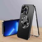 For iPhone 13 Pro Magnetic HD Tempered Glass Phone Case(Black) - 1