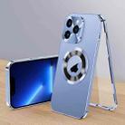 For iPhone 13 Pro Magnetic HD Tempered Glass Phone Case(Sierra Blue) - 1