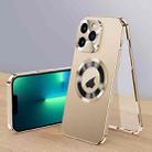 For iPhone 13 Pro Max Magnetic HD Tempered Glass Phone Case(Gold) - 1