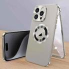 For iPhone 15 Pro Magnetic HD Tempered Glass Phone Case(Titanium) - 1