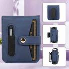 For Samsung Galaxy Z Flip5 5G PC Foldable Shockproof Leather Phone Case with Stylus(Blue) - 1