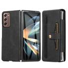 For Samsung Galaxy Z Fold2 5G PC Foldable Shockproof Leather Phone Case with Stylus(Black) - 1