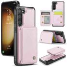 For Samsung Galaxy S23+ 5G JEEHOOD J05 Business Magnetic Style RFID Leather Phone Case(Pink) - 1