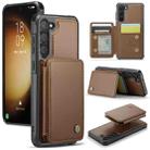 For Samsung Galaxy S23+ 5G JEEHOOD J05 Business Magnetic Style RFID Leather Phone Case(Brown) - 1