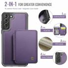 For Samsung Galaxy S21 5G JEEHOOD J05 Business Magnetic Style RFID Leather Phone Case(Purple) - 2
