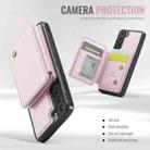 For Samsung Galaxy S21 5G JEEHOOD J05 Business Magnetic Style RFID Leather Phone Case(Pink) - 3