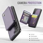 For Samsung Galaxy S21 FE 5G JEEHOOD J05 Business Magnetic Style RFID Leather Phone Case(Purple) - 3