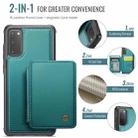 For Samsung Galaxy S20 5G JEEHOOD J05 Business Magnetic Style RFID Leather Phone Case(Blue Green) - 2