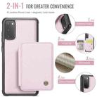 For Samsung Galaxy S20 5G JEEHOOD J05 Business Magnetic Style RFID Leather Phone Case(Pink) - 2
