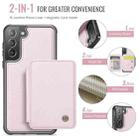 For Samsung Galaxy S21+ 5G JEEHOOD J05 Business Magnetic Style RFID Leather Phone Case(Pink) - 2