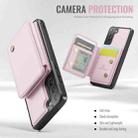 For Samsung Galaxy S21+ 5G JEEHOOD J05 Business Magnetic Style RFID Leather Phone Case(Pink) - 3