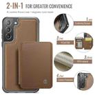For Samsung Galaxy S21+ 5G JEEHOOD J05 Business Magnetic Style RFID Leather Phone Case(Brown) - 2