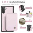 For Samsung Galaxy Note10 5G JEEHOOD J05 Business Magnetic Style RFID Leather Phone Case(Pink) - 2