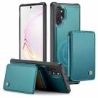 For Samsung Galaxy Note10+ 5G JEEHOOD J05 Business Magnetic Style RFID Leather Phone Case(Blue Green) - 1