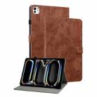 For iPad Pro 11 2024 Embossed Tiger Pattern Leather Tablet Case(Brown) - 1