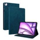 For iPad Air 11 2024 Butterfly Flower Embossed Leather Tablet Case(Blue) - 1