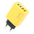 KO-71 120W Dual PD Type-C + Dual QC3.0 USB Multi Ports Charger, Plug:EU Plug(Yellow) - 1