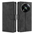 For Itel RS4 4G Skin Feel Crocodile Magnetic Clasp Leather Phone Case(Black) - 1