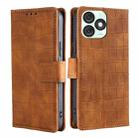 For Itel A50 4G Skin Feel Crocodile Magnetic Clasp Leather Phone Case(Brown) - 1