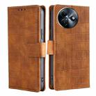 For Itel S24 4G Skin Feel Crocodile Magnetic Clasp Leather Phone Case(Brown) - 1