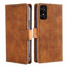 For TCL 50 SE 4G Skin Feel Crocodile Magnetic Clasp Leather Phone Case(Brown) - 1