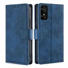 For TCL 50 SE 4G Skin Feel Crocodile Magnetic Clasp Leather Phone Case(Blue) - 1