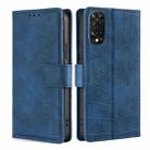 For TCL 505 4G Skin Feel Crocodile Magnetic Clasp Leather Phone Case(Blue) - 1