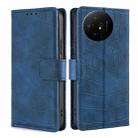 For TCL 50 XL Skin Feel Crocodile Magnetic Clasp Leather Phone Case(Blue) - 1