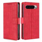 For Google Pixel 9 Pro XL Skin Feel Crocodile Magnetic Clasp Leather Phone Case(Red) - 1