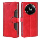 For Itel RS4 4G Skin Feel Magnetic Buckle Leather Phone Case(Red) - 1