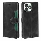 For Itel A50 4G Skin Feel Magnetic Buckle Leather Phone Case(Black) - 1