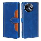 For Itel S24 4G Skin Feel Magnetic Buckle Leather Phone Case(Blue) - 1