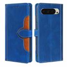 For Google Pixel 9 Skin Feel Magnetic Buckle Leather Phone Case(Blue) - 1