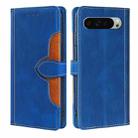 For Google Pixel 9 Pro XL Skin Feel Magnetic Buckle Leather Phone Case(Blue) - 1