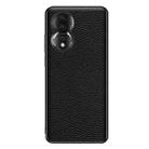 For Honor 80 Genuine Leather Litchi Texture Phone Case(Black) - 1