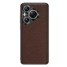 For Huawei Pura 70 Pro / 70 Pro+ Genuine Leather Litchi Texture Phone Case(Coffee) - 1