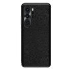 For Huawei P30 Pro Genuine Leather Litchi Texture Phone Case(Black) - 1