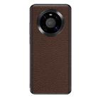 For Huawei Mate 40 Genuine Leather Litchi Texture Phone Case(Coffee) - 1