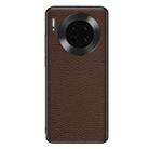 For Huawei Mate 30 Genuine Leather Litchi Texture Phone Case(Coffee) - 1