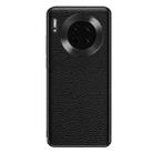 For Huawei Mate 30 Genuine Leather Litchi Texture Phone Case(Black) - 1