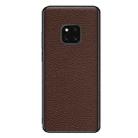 For Huawei Mate 20 Pro Genuine Leather Litchi Texture Phone Case(Coffee) - 1