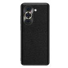 For Huawei nova 10 Genuine Leather Litchi Texture Phone Case(Black) - 1