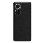 For Huawei nova 9 Genuine Leather Litchi Texture Phone Case(Black) - 1